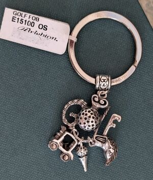 Brighton Silver Golf Fob,  Charm,  Key Holder, New With Tag